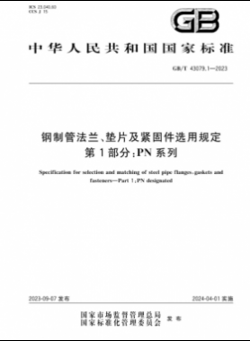 鋼制管法蘭、墊片及緊固件選用規(guī)定 第1部分：PN系列國(guó)標(biāo)/T 43079.1-2023